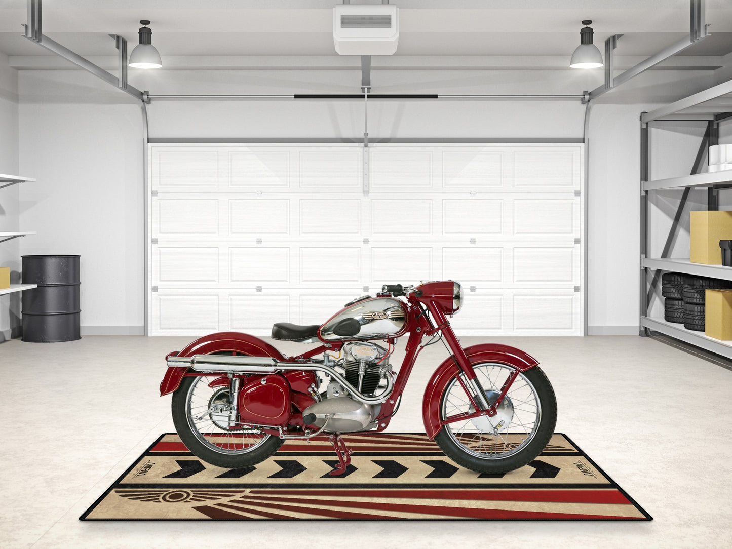 Designed Pit Mat for Jawa Motorcycle - MM7567 - Howling Moto