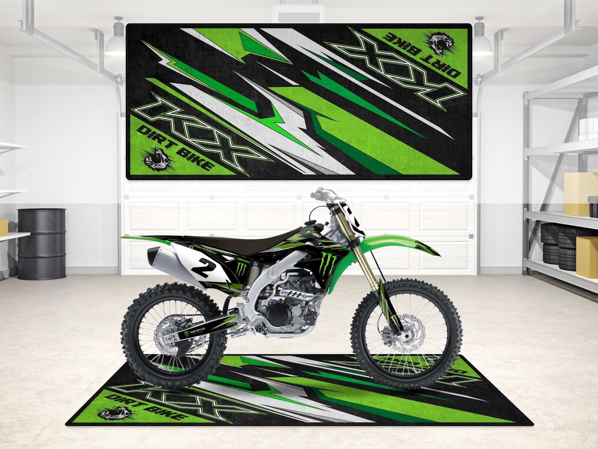 MPM Motorcycle Mat for Kawasaki KX - MM7252 - Howling Moto