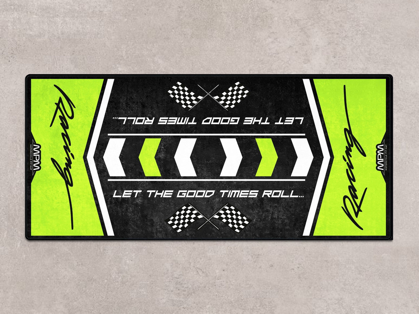 Designed Pit Mat for Kawasaki Racing Motorcycle - MM7135 - Howling Moto