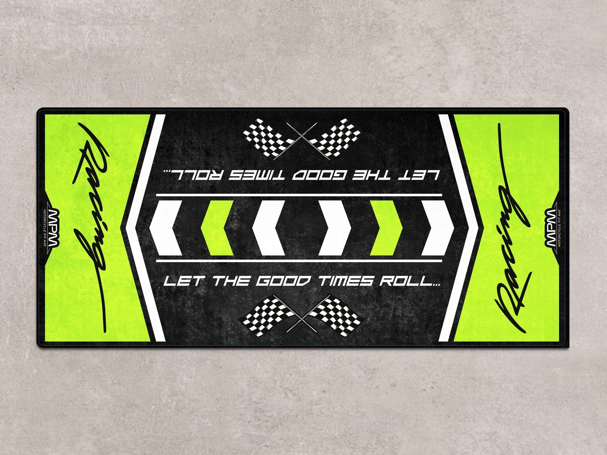 Designed Pit Mat for Kawasaki Racing Motorcycle - MM7135 - Howling Moto