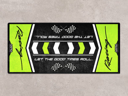 Designed Pit Mat for Kawasaki Racing Motorcycle - MM7135 - Howling Moto