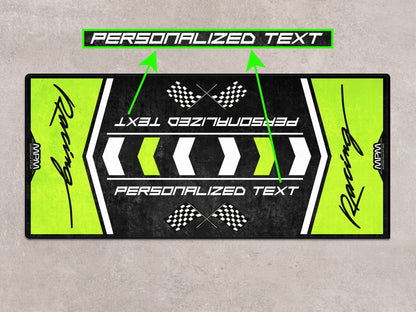 Designed Pit Mat for Kawasaki Racing Motorcycle - MM7135 - Howling Moto