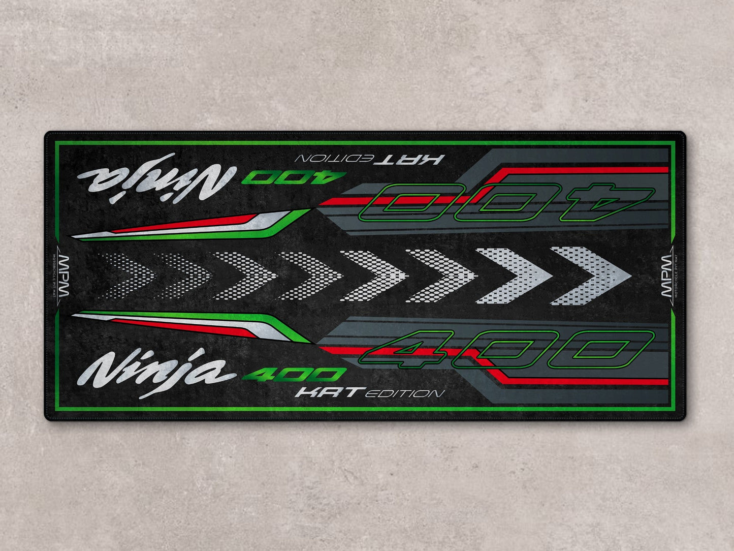 Designed Pit Mat for Kawasaki Ninja 400 KRT Edition Motorcycle - MM7387 - Howling Moto