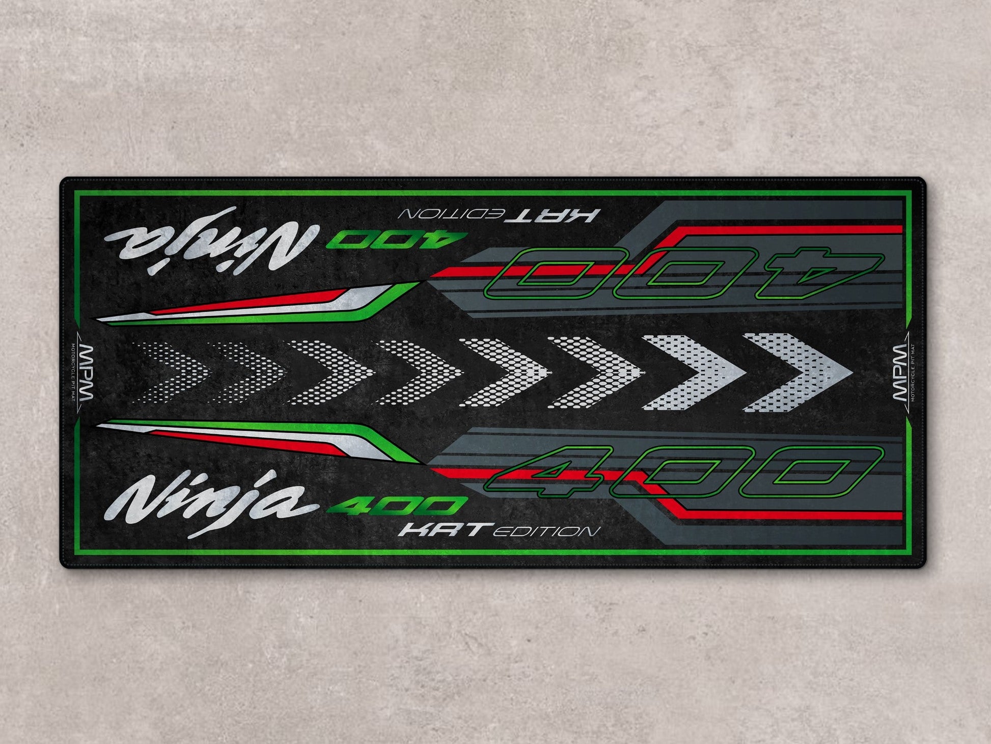 Designed Pit Mat for Kawasaki Ninja 400 KRT Edition Motorcycle - MM7387 - Howling Moto