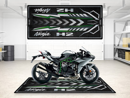 MPM Motorcycle Mat for Kawasaki Ninja H2 - MM7405 - Howling Moto