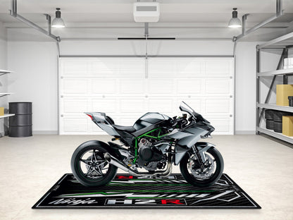 Designed Pit Mat for Kawasaki Ninja H2R Motorcycle - MM7407 - Howling Moto