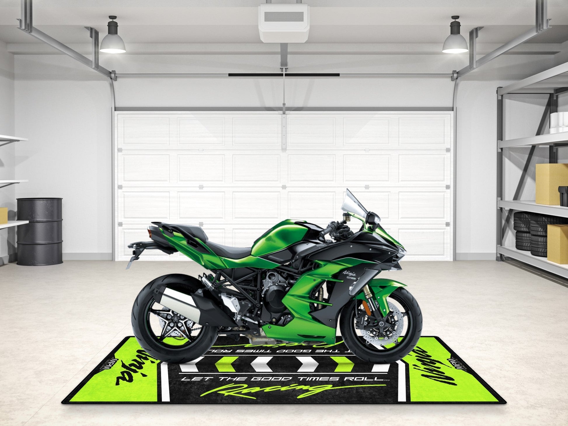 Designed Pit Mat for Kawasaki Ninja Motorcycle - MM7136 - Howling Moto