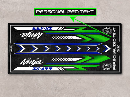 Designed Pit Mat for Kawasaki Ninja ZX-4RR 40th Anniversary Motorcycle - MM7394 - Howling Moto