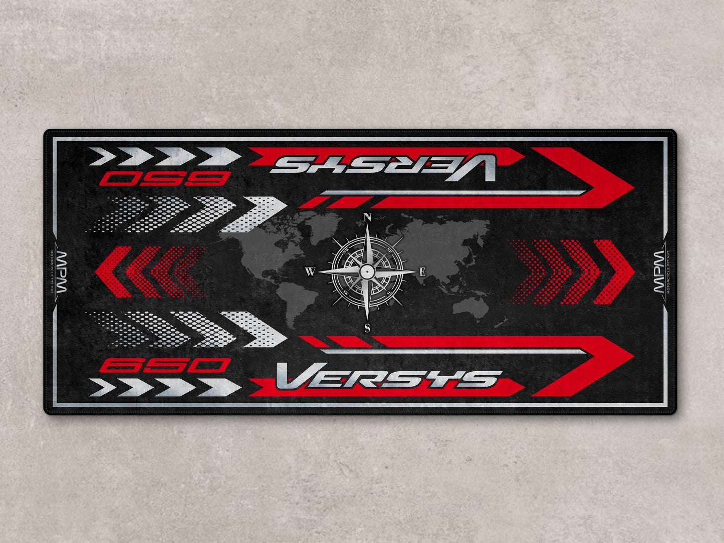 Designed Pit Mat for Kawasaki Versys 650 LT Motorcycle - MM7420 - Howling Moto