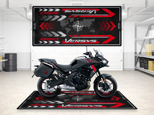 MPM Motorcycle Mat for Kawasaki Versys 650 LT - MM7420 - Howling Moto
