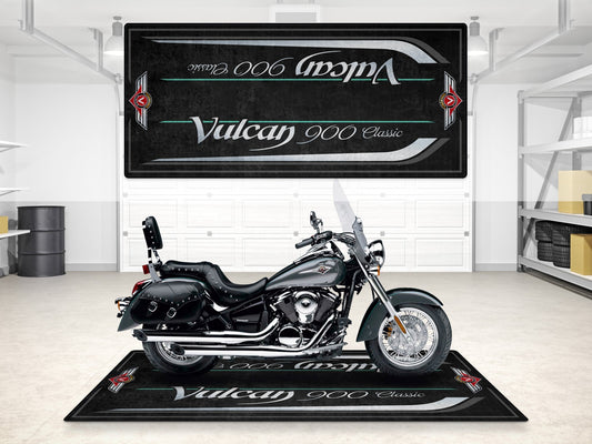 MPM Motorcycle Mat for Kawasaki Vulcan 900 Classic LT - MM7428 - Howling Moto