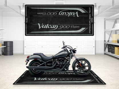 Designed Pit Mat for Kawasaki Vulcan 900 Custom Motorcycle - MM7427 - Howling Moto
