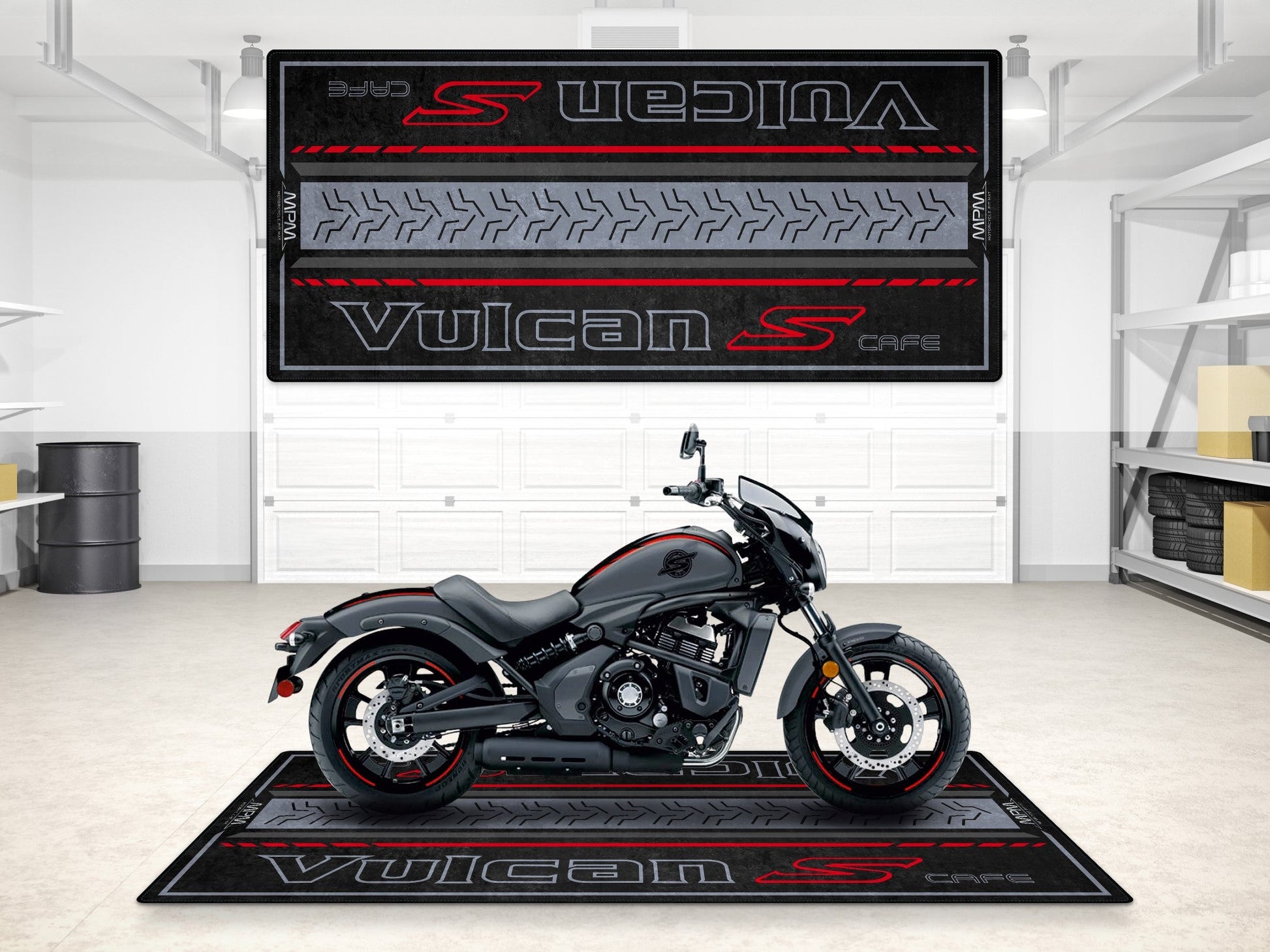 MPM Motorcycle Mat for Kawasaki Vulcan S Cafe - MM7425 - Howling Moto