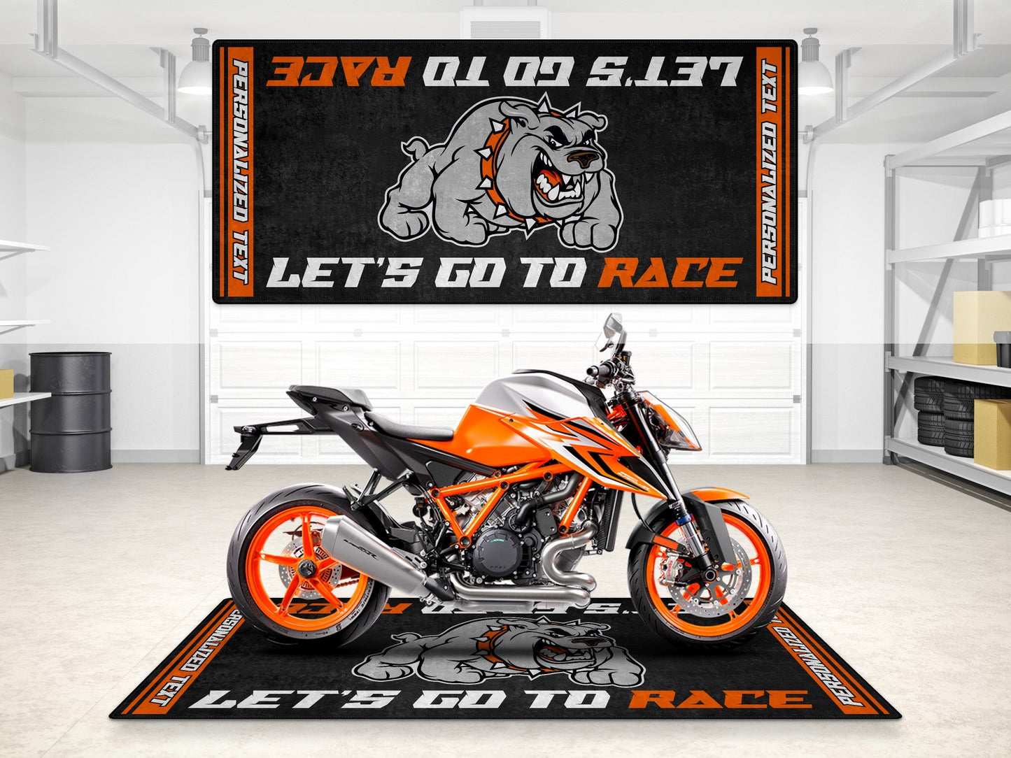 Designed Pit Mat for KTM Motorcycle (Bulldog) - MM7211 - Howling Moto