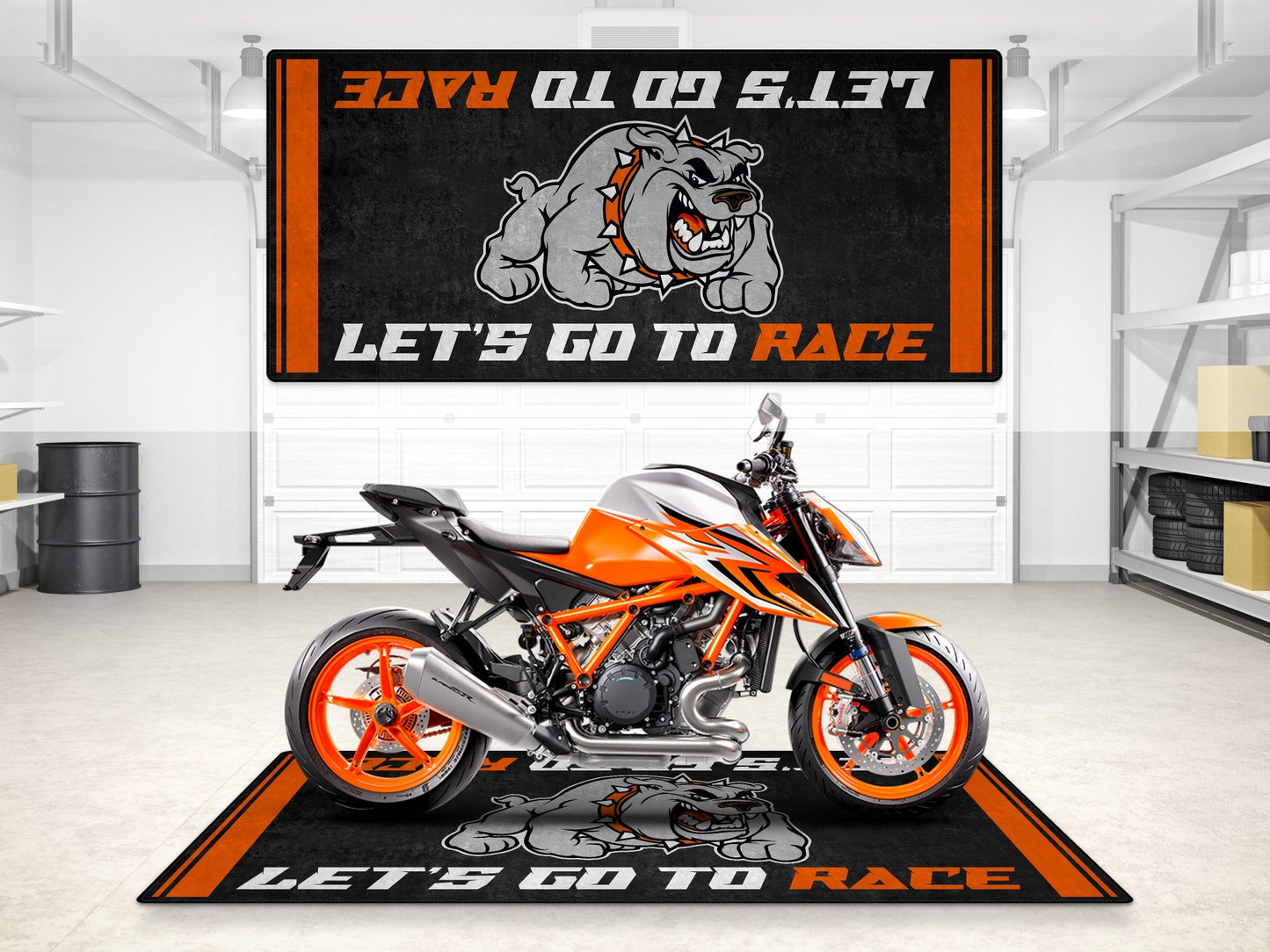 MPM Motorcycle Mat for KTM Motorcycle (Bulldog) - MM7211 - Howling Moto