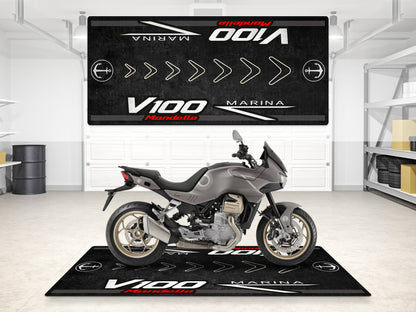 MPM Motorcycle Mat for Moto Guzzi V100 Mandello Marina - MM7204 - Howling Moto