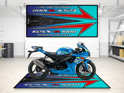 Designed Pit Mat for Suzuki GSX-R1000 Motorsport Motorcycle - MM7127 - Howling Moto