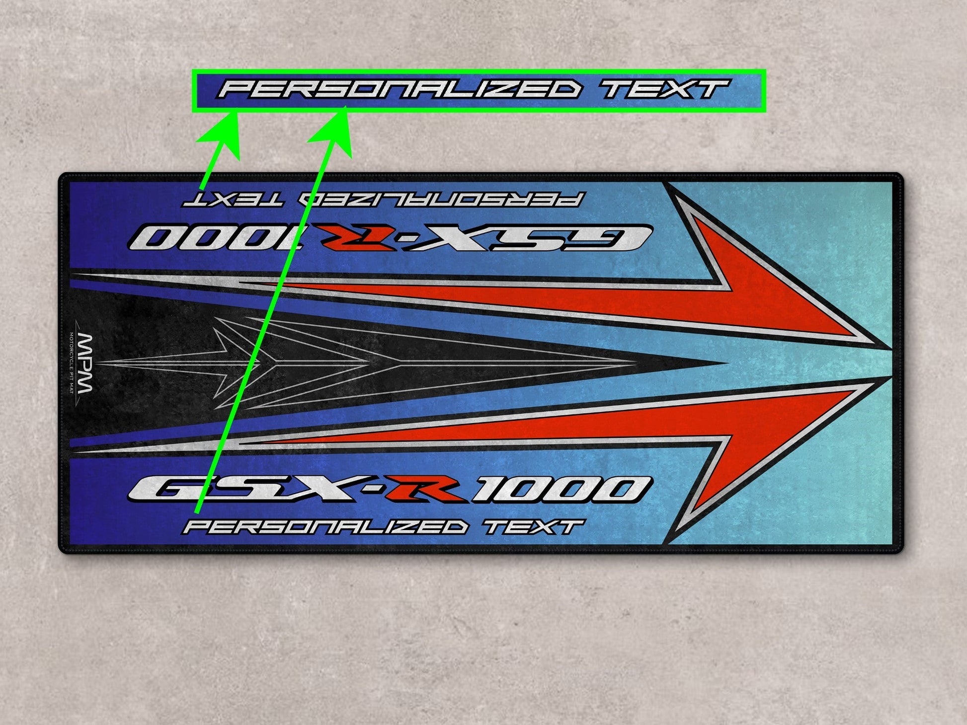 Designed Pit Mat for Suzuki GSX-R1000 Motorsport Motorcycle - MM7127 - Howling Moto