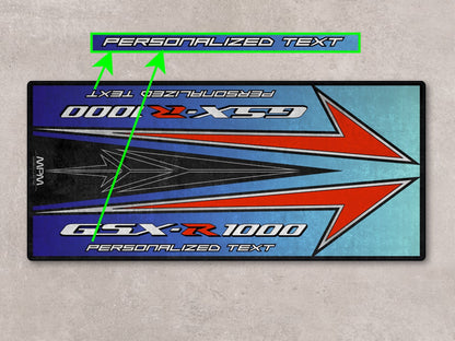 Designed Pit Mat for Suzuki GSX-R1000 Motorsport Motorcycle - MM7127 - Howling Moto