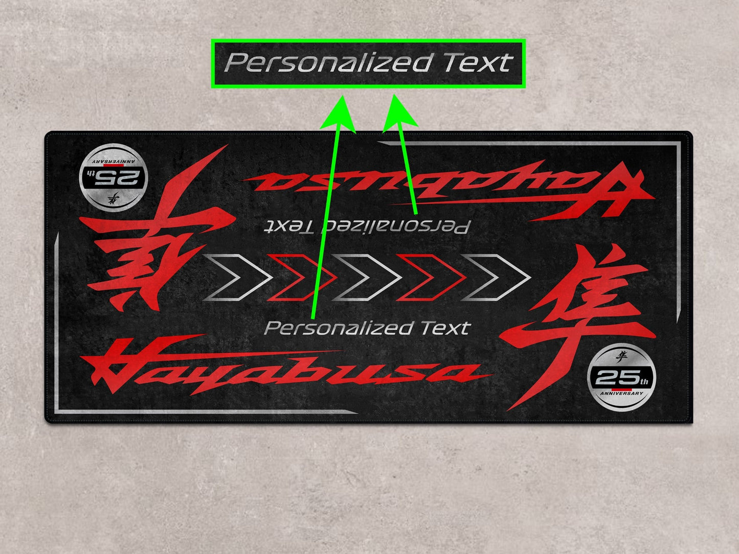 Designed Pit Mat for Suzuki Hayabusa 25th Anniversary Edition Motorcycle - MM7352 - Howling Moto