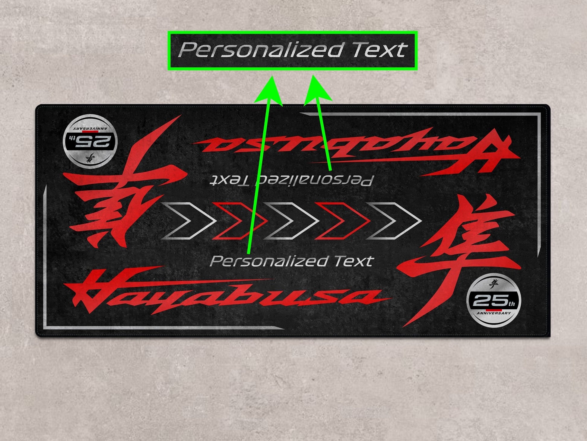 Designed Pit Mat for Suzuki Hayabusa 25th Anniversary Edition Motorcycle - MM7352 - Howling Moto