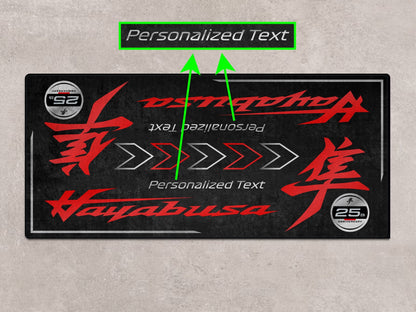 Designed Pit Mat for Suzuki Hayabusa 25th Anniversary Edition Motorcycle - MM7352 - Howling Moto