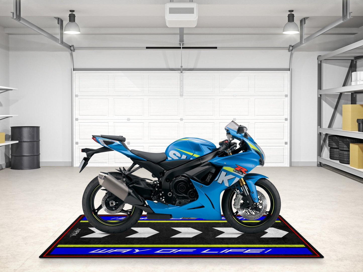 Designed Pit Mat for Suzuki Motorsport Motorcycle - MM7125 - Howling Moto