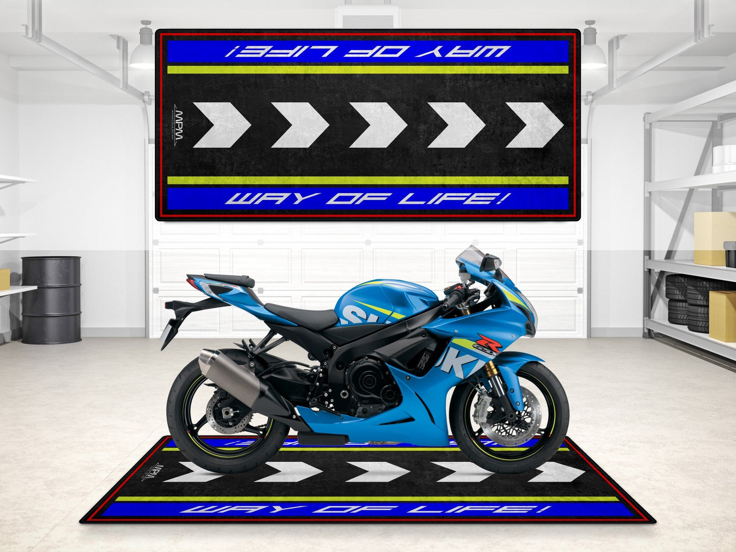 MPM Motorcycle Mat for Suzuki Motorsport - MM7125 - Howling Moto