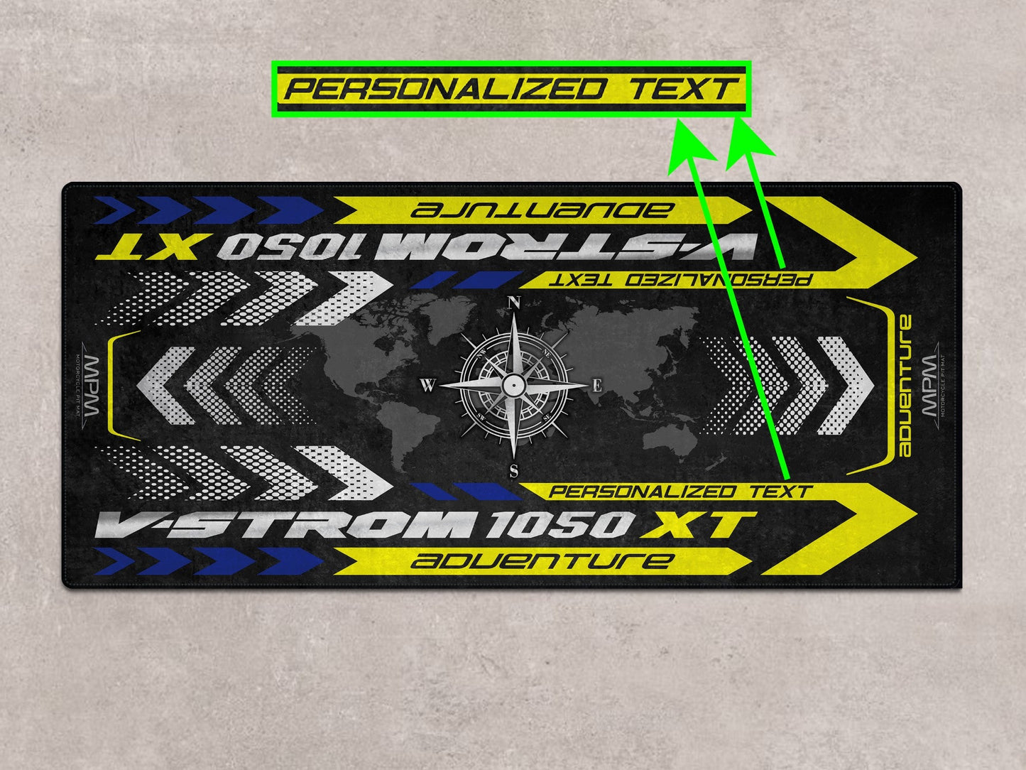 Designed Pit Mat for Suzuki V-STROM 1050XT Adventure Motorcycle - MM7376 - Howling Moto