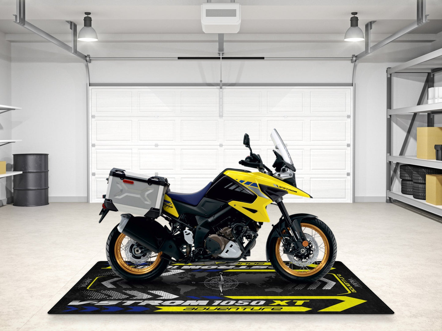 Designed Pit Mat for Suzuki V-STROM 1050XT Adventure Motorcycle - MM7376 - Howling Moto