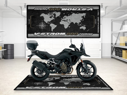 Designed Pit Mat for Suzuki V-STROM 800 Touring Motorcycle - MM7374 - Howling Moto