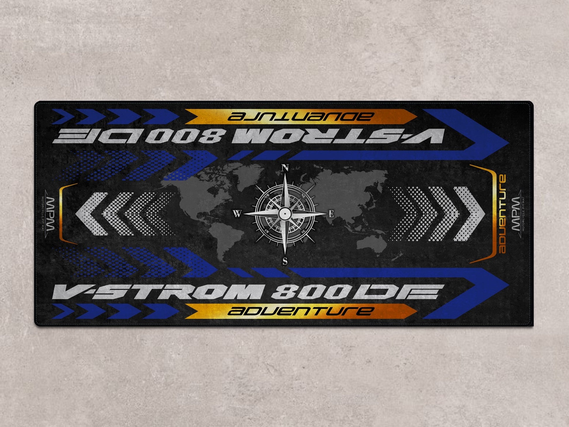 Designed Pit Mat for Suzuki V-STROM 800DE Adventure Motorcycle - MM7372 - Howling Moto