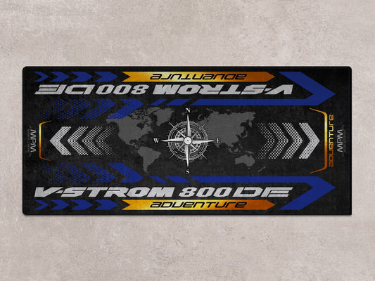 Designed Pit Mat for Suzuki V-STROM 800DE Adventure Motorcycle - MM7372 - Howling Moto