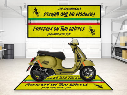 Designed Pit Mat for Vespa Scooter Motorcycle - MM7217 - Howling Moto