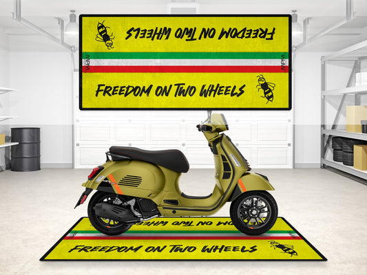 MPM Motorcycle Mat for Vespa (Freedom On Two Wheels) - MM7217 - Howling Moto