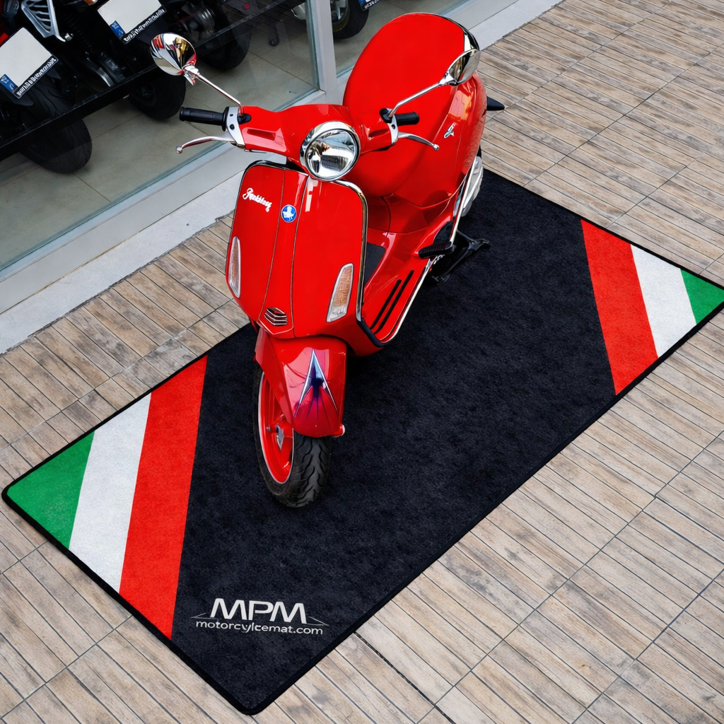 MPM Motorcycle Mat for Vespa Italian Flag- MM7216 - Howling Moto