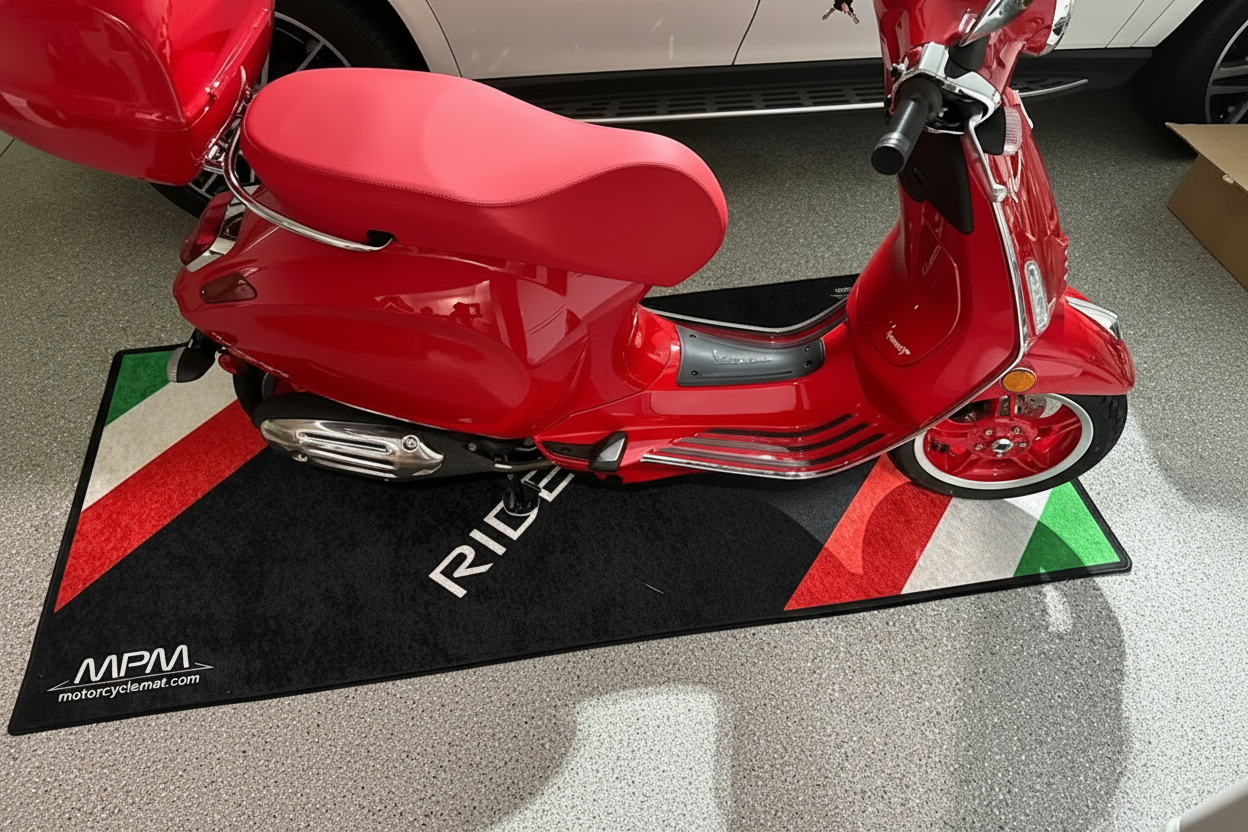 MPM Motorcycle Mat for Vespa Italian Flag- MM7216 - Howling Moto