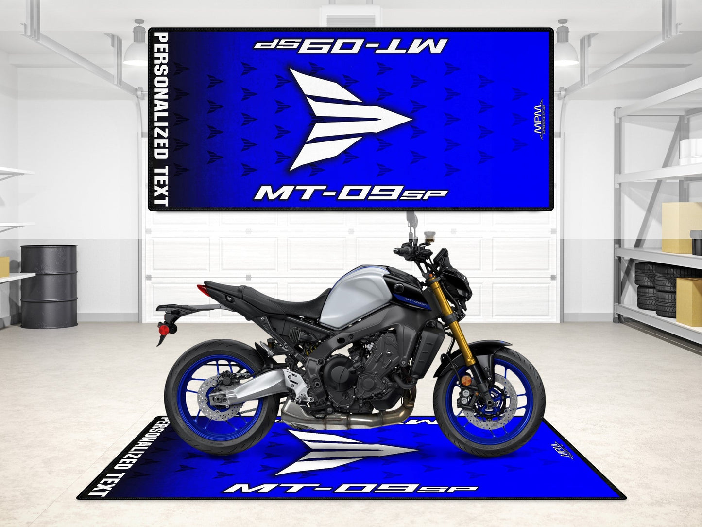 Designed Pit Mat for Yamaha MT-09SP Motorcycle - MM7118 - Howling Moto