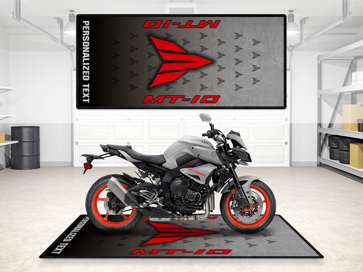 Designed Pit Mat for Yamaha MT-10 Ice Fluo Motorcycle - MM7312 - Howling Moto