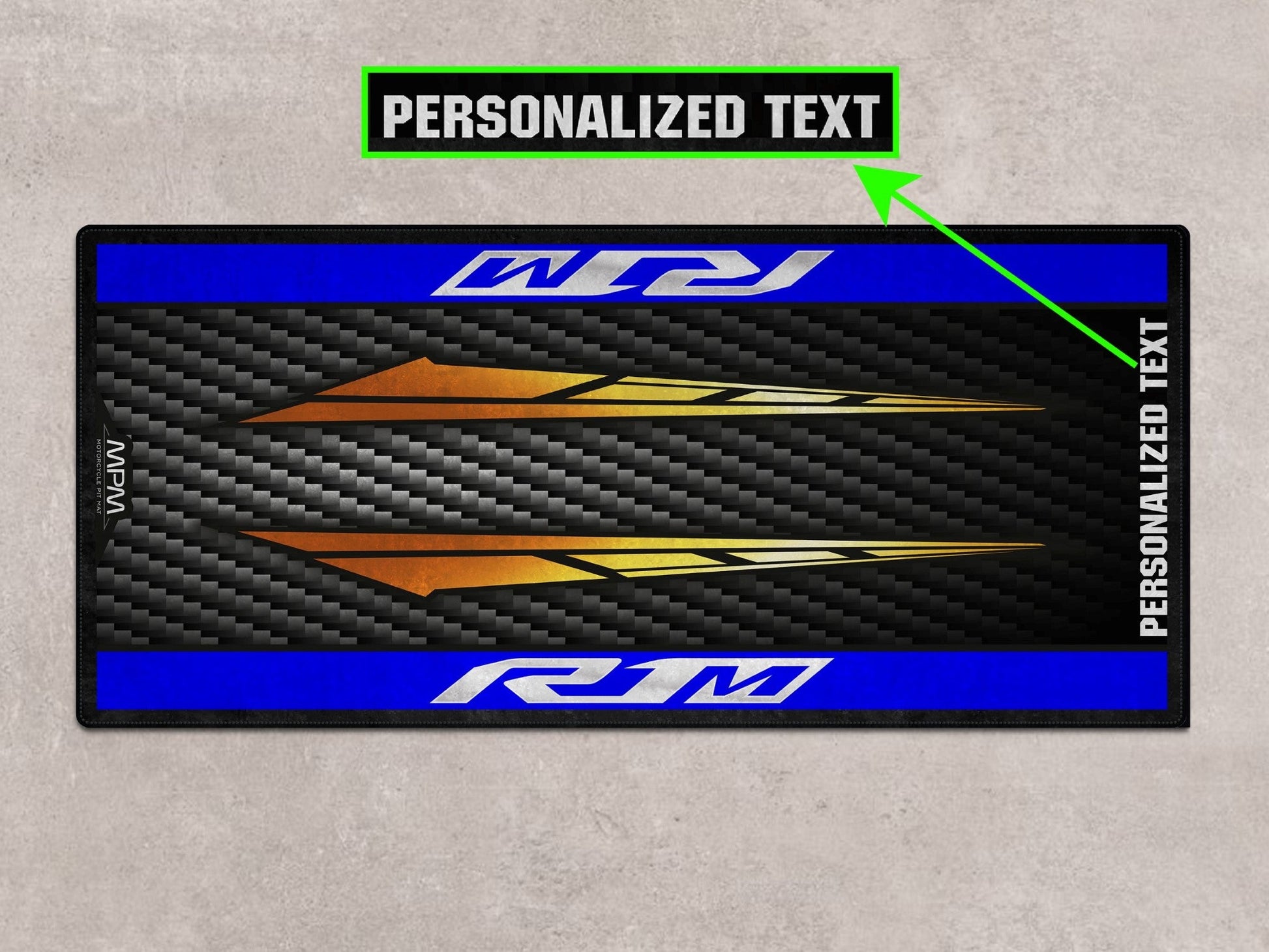 Designed Pit Mat for Yamaha R1M Motorcycle - MM7112 - Howling Moto