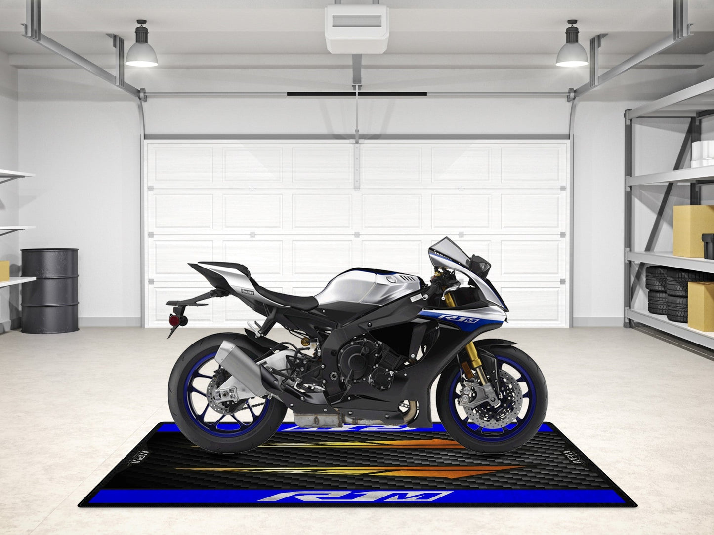 Designed Pit Mat for Yamaha R1M Motorcycle - MM7112 - Howling Moto