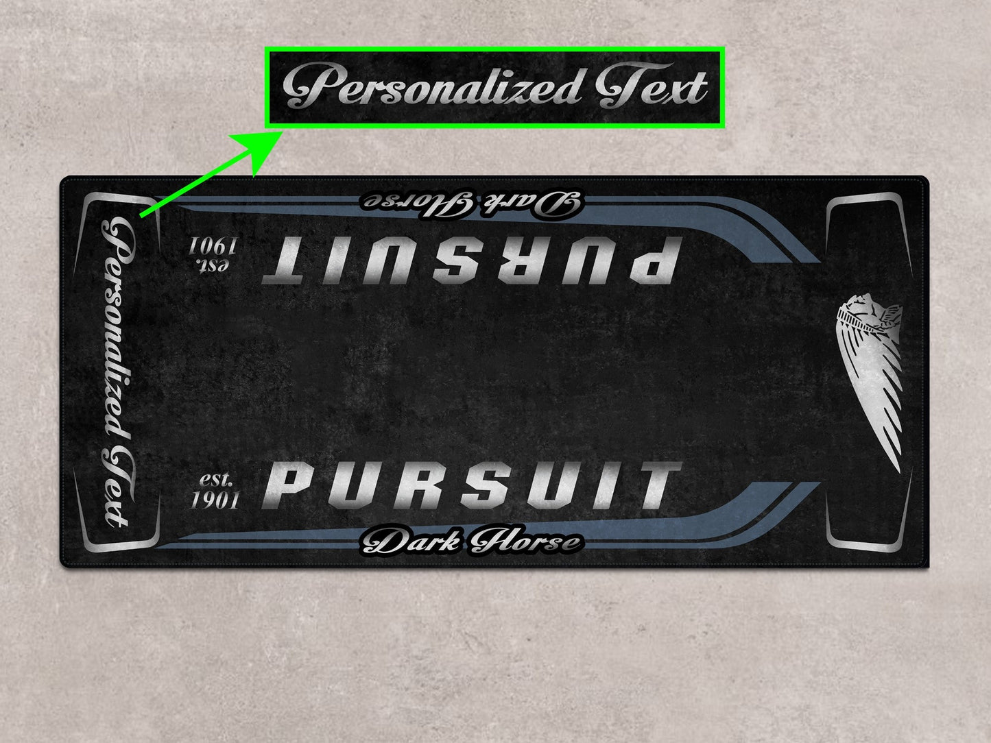 Designed Pit Mat for Indian Pursuit Dark Horse Motorcycle - MM7339 - Howling Moto