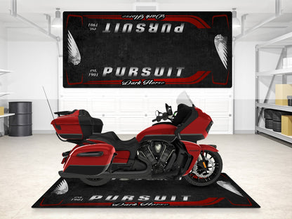 Designed Pit Mat for Indian Pursuit Dark Horse Motorcycle - MM7339 - Howling Moto