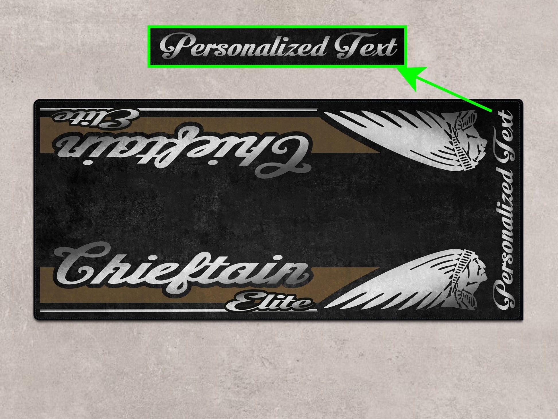 Designed Pit Mat for Indian Chieftain Elite Motorcycle - MM7330 - Howling Moto