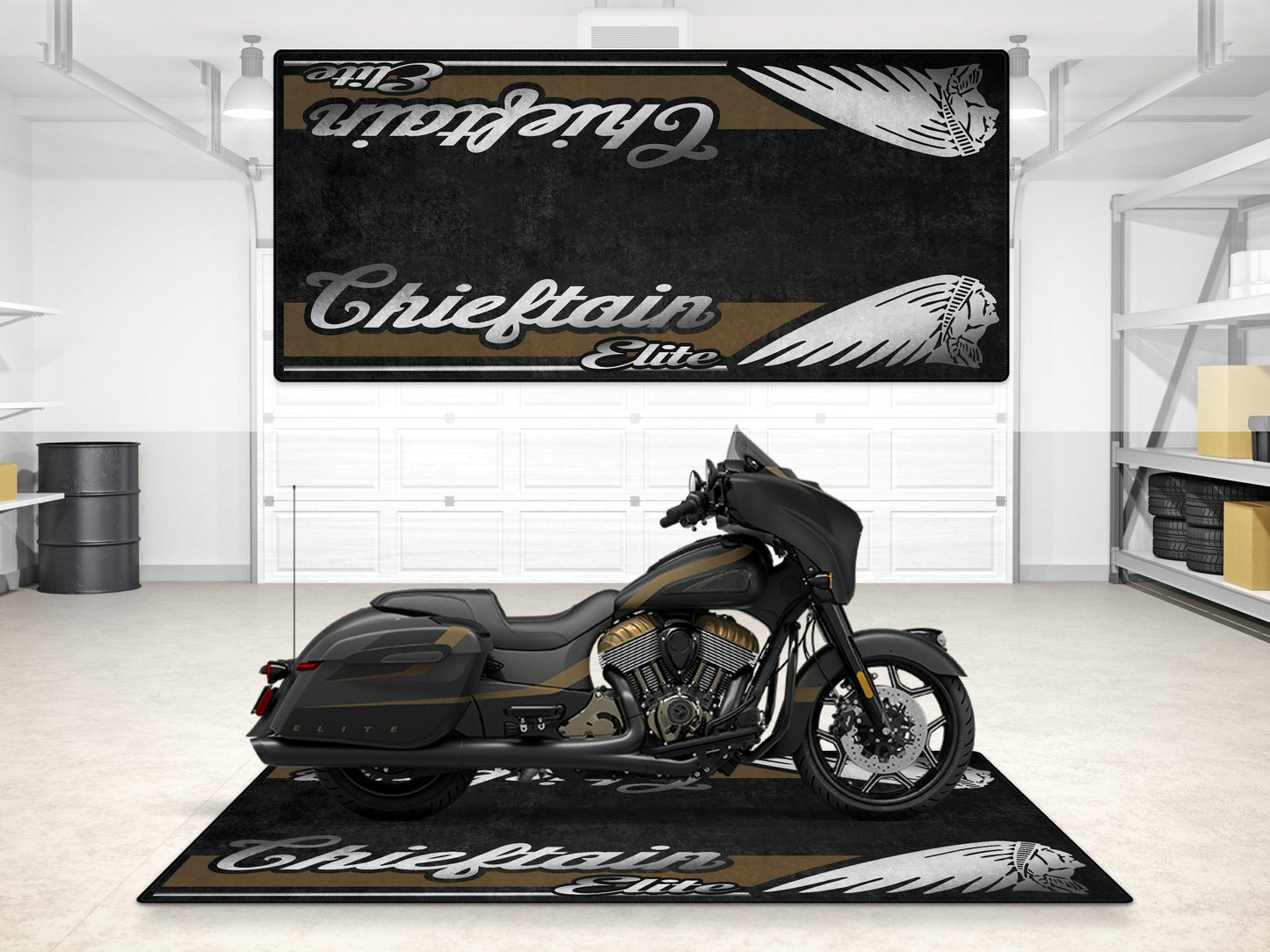 MPM Motorcycle Mat for Indian Chieftain Elite - MM7330 - Howling Moto