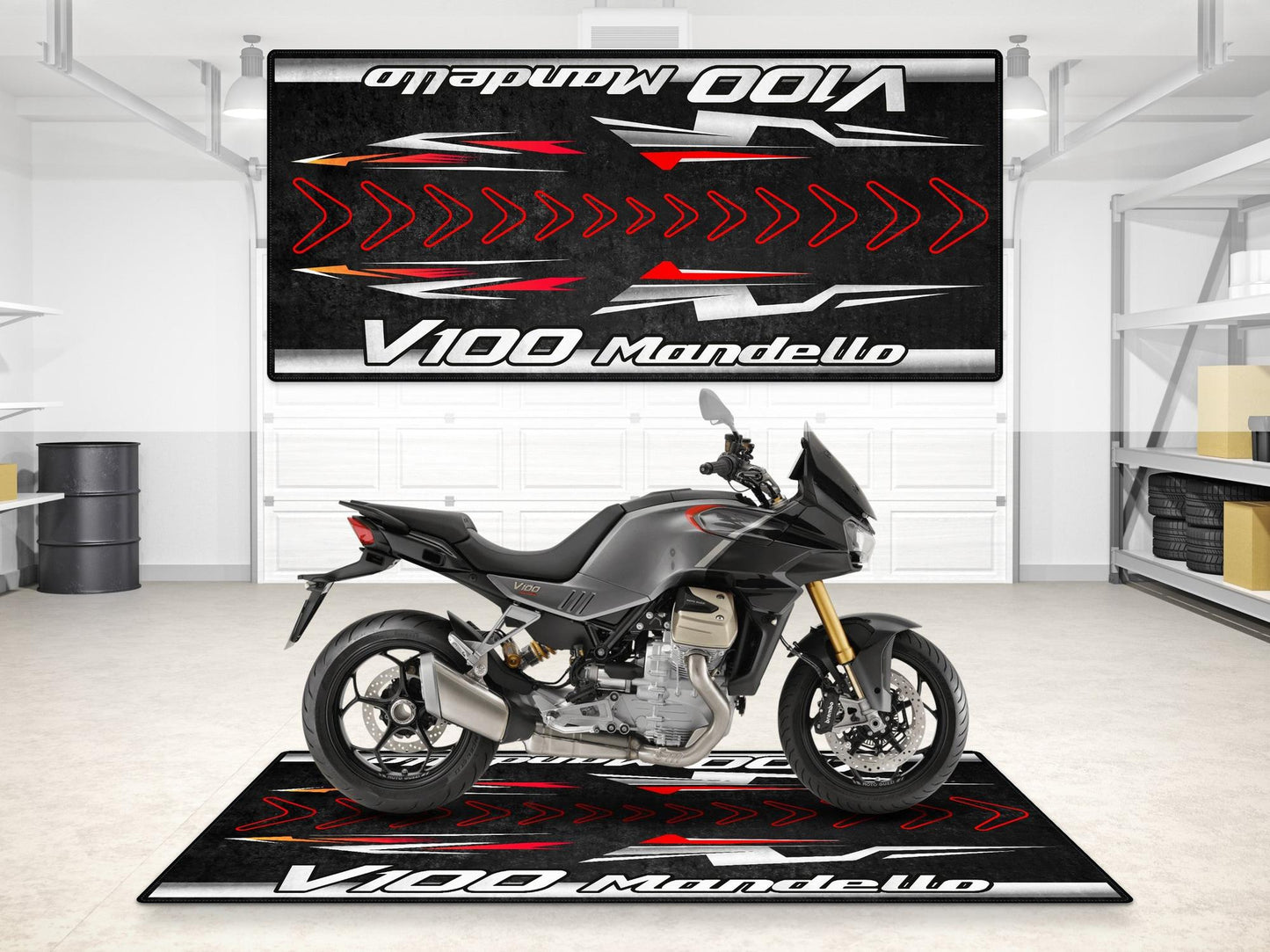 MPM Motorcycle Mat for Moto Guzzi V100 Mandello - MM7206 - Howling Moto