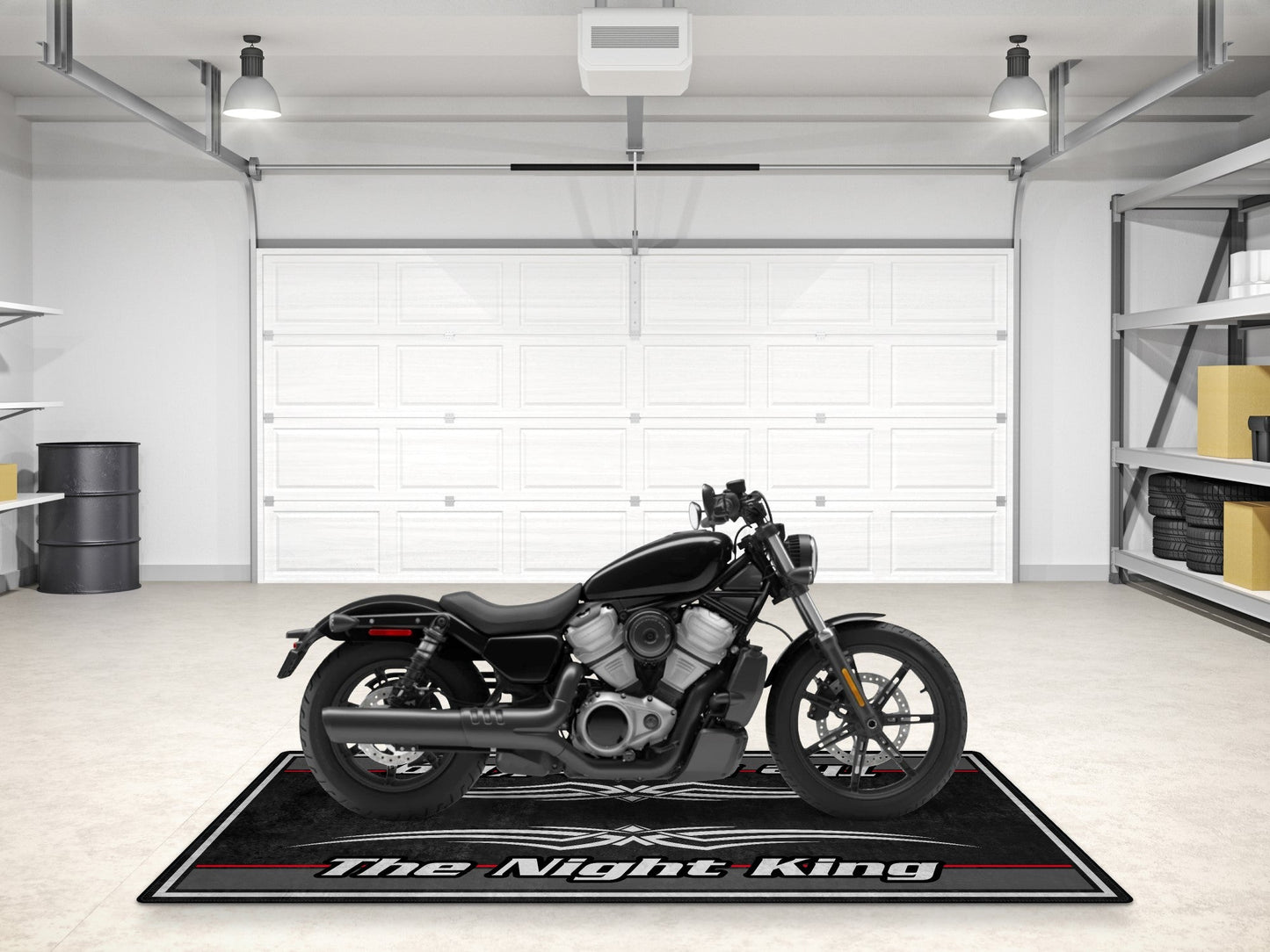 Motorcycle Mat for Cruiser Motorcycle "The Night King" - MM7300 - Howling Moto