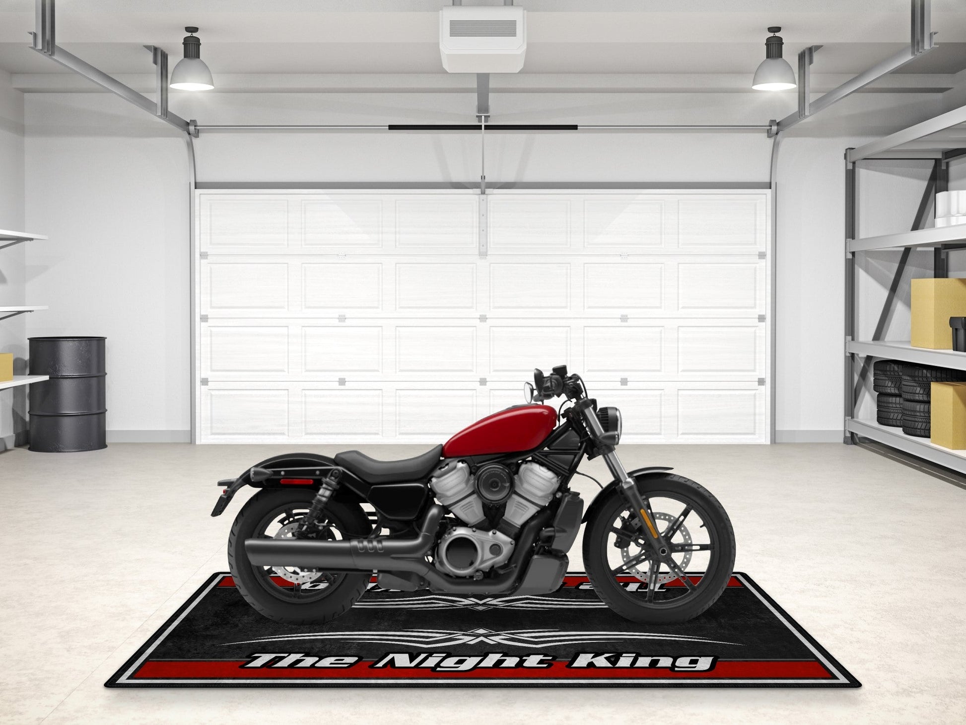 Motorcycle Mat for Cruiser Motorcycle "The Night King" - MM7300 - Howling Moto