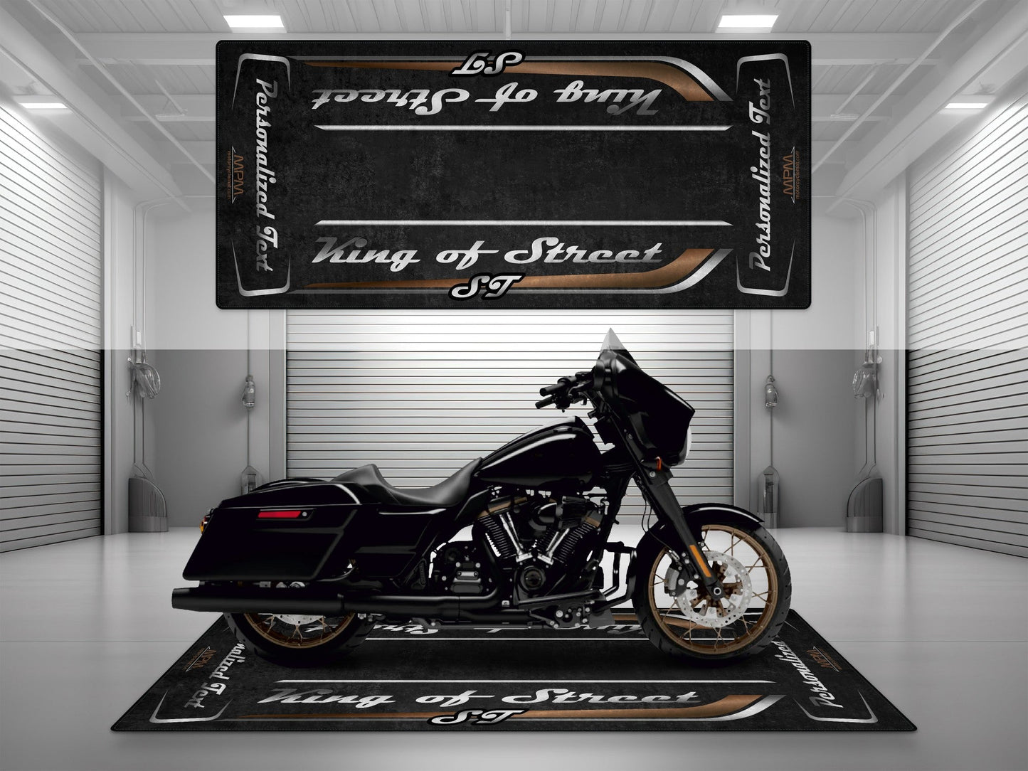 Motorcycle Mat for Cruiser Motorcycle "King of Street ST" - MM7348 - Howling Moto