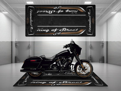 Motorcycle Mat for Cruiser Motorcycle "King of Street ST" - MM7348 - Howling Moto